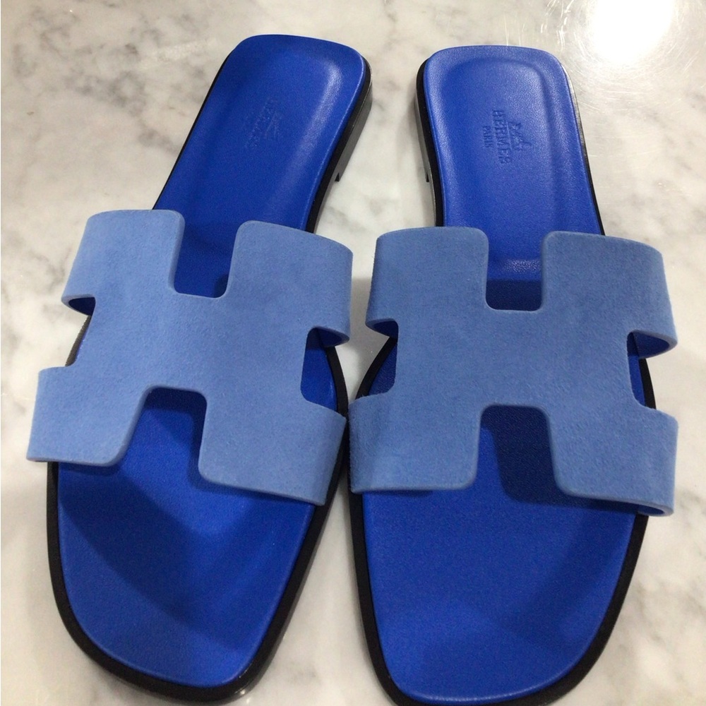 Hermes Oran blue Sandals - Picture 7 of 7